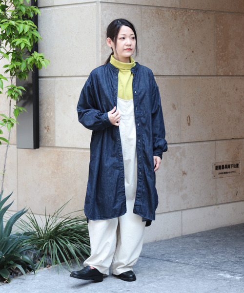 D.M.G.（ドミンゴ）の「[D.M.G / ディーエムジー] 6ozデニム ギャザーロングシャツ（シャツ/ブラウス・レディース・ワンウォッシュ・2/3）」の21枚目の写真