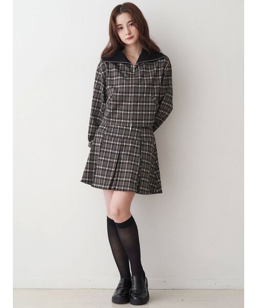 CALNAMUR（カルナムール）の「チェックニットソーミニスカート（スカート・レディース・ブラック/ブラウン・FREE）」の22枚目の写真