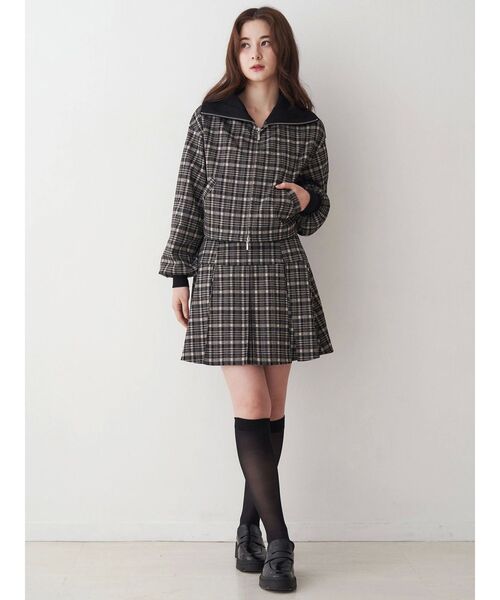 CALNAMUR（カルナムール）の「チェックニットソーミニスカート（スカート・レディース・ブラック/ブラウン・FREE）」の21枚目の写真