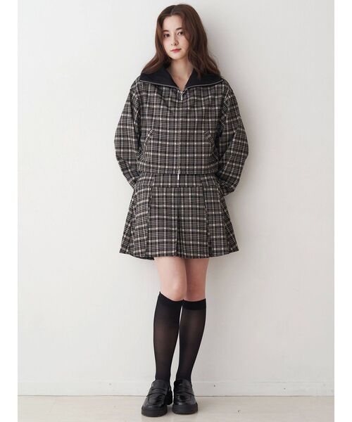 CALNAMUR（カルナムール）の「チェックニットソーミニスカート（スカート・レディース・ブラック/ブラウン・FREE）」の20枚目の写真