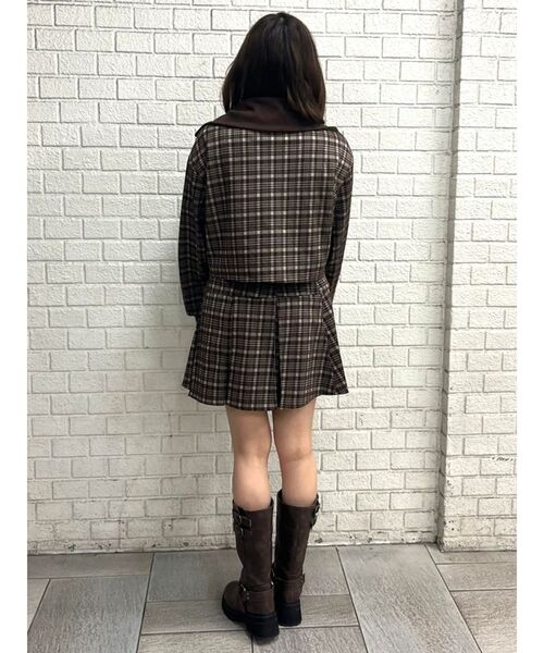 CALNAMUR（カルナムール）の「チェックニットソーミニスカート（スカート・レディース・ブラック/ブラウン・FREE）」の12枚目の写真