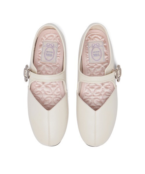 X MINJUKIM] FLORAL BUCKLE MARYJANES（バレエシューズ）｜ROCKFISH