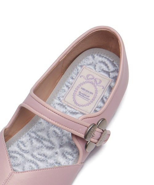 セール】[X MINJUKIM] FLORAL BUCKLE MARYJANES（バレエシューズ