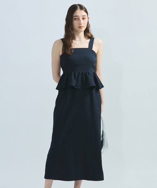 ketty（ケティ）の「麻調ライトツイルアンサンブル≪手洗い可能≫（ワンピース・レディース・ネイビー/ベージュ・M）」の17枚目の写真