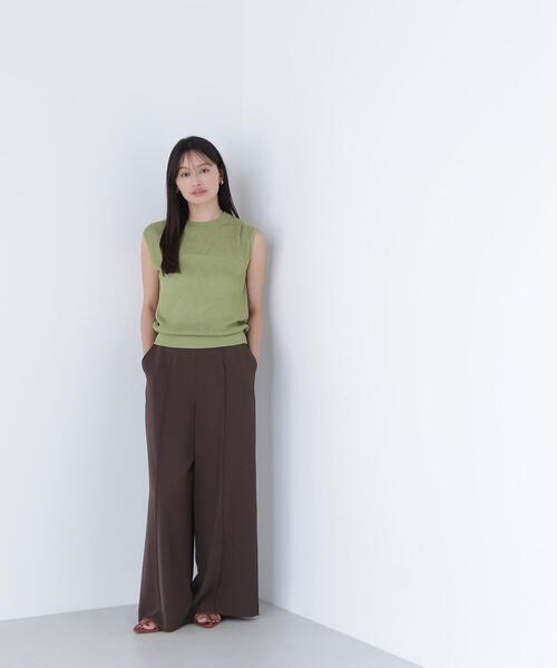 NATURAL BEAUTY BASIC(ナチュラルビューティーベーシック)の「◇リラクシーワイドパンツ(その他パンツ・レディース・オフホワイト/ブラック/ブラウン・SMALL/MEDIUM/P/S)」の1枚目の写真