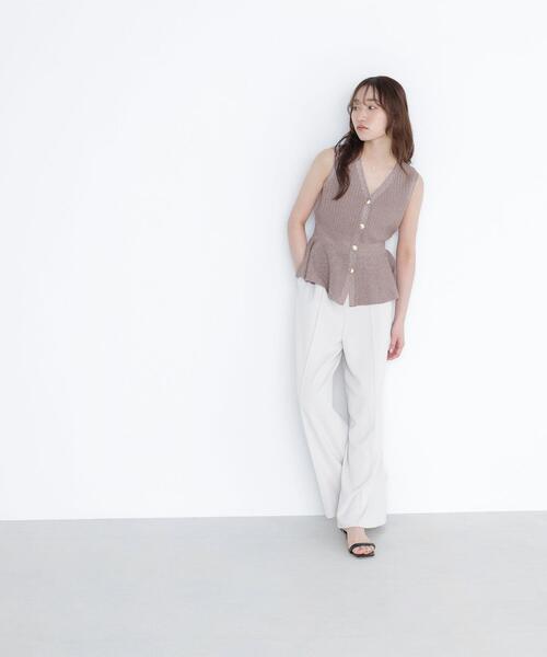 NATURAL BEAUTY BASIC(ナチュラルビューティーベーシック)の「◇リラクシーワイドパンツ(その他パンツ・レディース・オフホワイト/ブラック/ブラウン・SMALL/MEDIUM/P/S)」の18枚目の写真