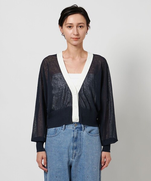 UNITED ARROWS(ユナイテッドアローズ)の「ドルマンスリーブ カーディガン(カーディガン/ボレロ・レディース・ブラック/ホワイト/ネイビー・FREE)」の13枚目の写真