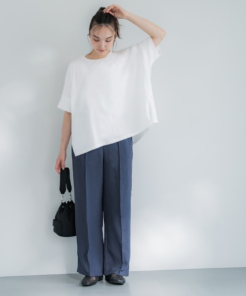 coca（coca）（コカ）の「バンザイスリーブトップス（Tシャツ/カットソー・レディース・ホワイト/ブラウン・M/L）」の4枚目の写真