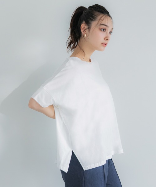 coca（coca）（コカ）の「バンザイスリーブトップス（Tシャツ/カットソー・レディース・ホワイト/ブラウン・M/L）」の5枚目の写真