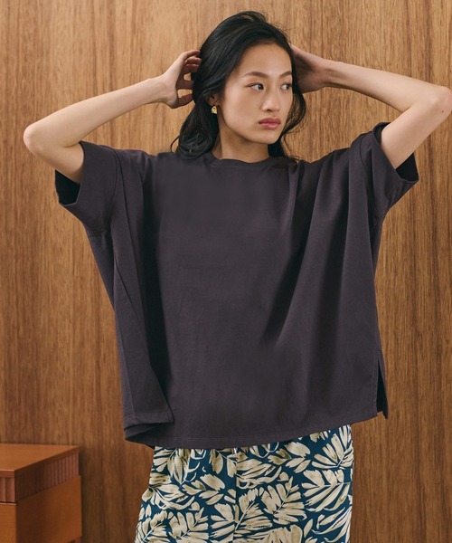 coca（coca）（コカ）の「バンザイスリーブトップス（Tシャツ/カットソー・レディース・ホワイト/ブラウン・M/L）」の12枚目の写真