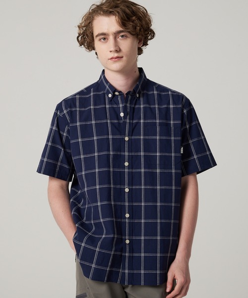 Eddie Bauer(エディーバウアー)の「コットンリネン 半袖 チェックシャツ(シャツ/ブラウス・メンズ・ブルー系/ブラウン系/アイボリー系/ネイビー系・M/L/XXL/XL/S)」の3枚目の写真