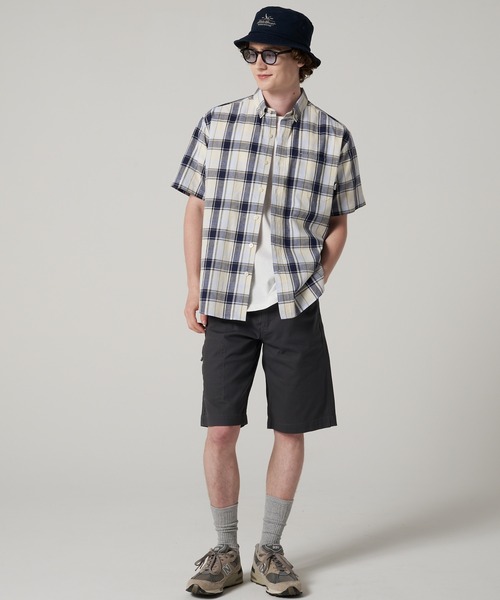Eddie Bauer(エディーバウアー)の「コットンリネン 半袖 チェックシャツ(シャツ/ブラウス・メンズ・ブルー系/ブラウン系/アイボリー系/ネイビー系・M/L/XXL/XL/S)」の10枚目の写真