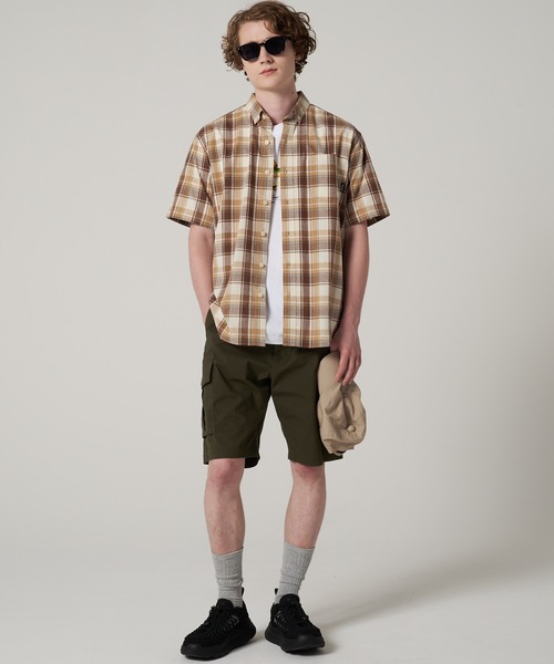 Eddie Bauer(エディーバウアー)の「コットンリネン 半袖 チェックシャツ(シャツ/ブラウス・メンズ・ブルー系/ブラウン系/アイボリー系/ネイビー系・M/L/XXL/XL/S)」の5枚目の写真