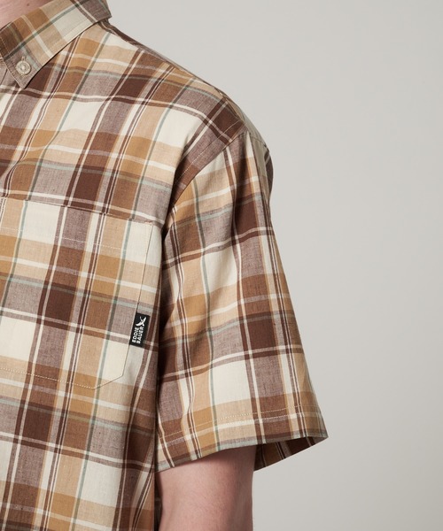 Eddie Bauer(エディーバウアー)の「コットンリネン 半袖 チェックシャツ(シャツ/ブラウス・メンズ・ブルー系/ブラウン系/アイボリー系/ネイビー系・M/L/XXL/XL/S)」の17枚目の写真