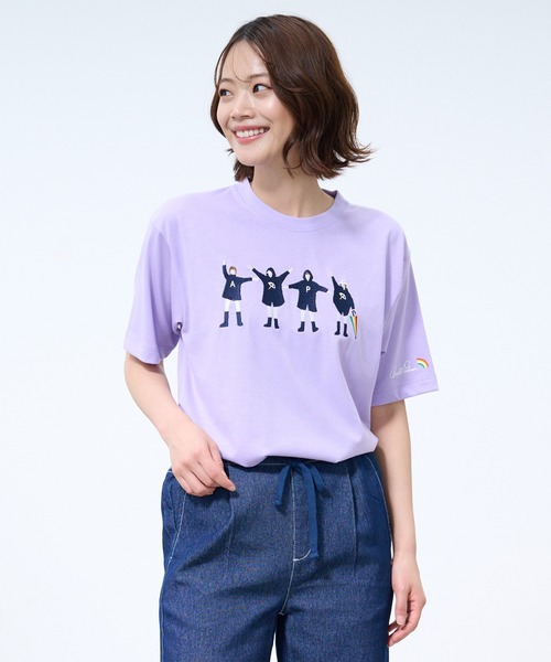 Arnold Palmer(アーノルドパーマー)の「シェア レイングラフィック Tシャツ(Tシャツ/カットソー・レディース・ホワイト/ライラック・M/S/LL/L/XS)」の10枚目の写真