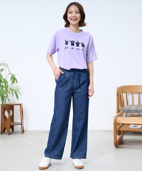 Arnold Palmer(アーノルドパーマー)の「シェア レイングラフィック Tシャツ(Tシャツ/カットソー・レディース・ホワイト/ライラック・M/S/LL/L/XS)」の14枚目の写真