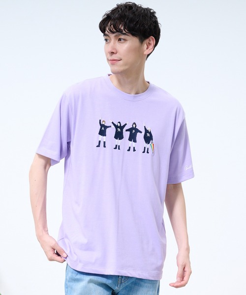 Arnold Palmer(アーノルドパーマー)の「シェア レイングラフィック Tシャツ(Tシャツ/カットソー・レディース・ホワイト/ライラック・M/S/LL/L/XS)」の12枚目の写真