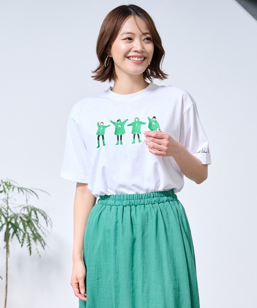 Arnold Palmer(アーノルドパーマー)の「シェア レイングラフィック Tシャツ(Tシャツ/カットソー・レディース・ホワイト/ライラック・M/S/LL/L/XS)」の5枚目の写真
