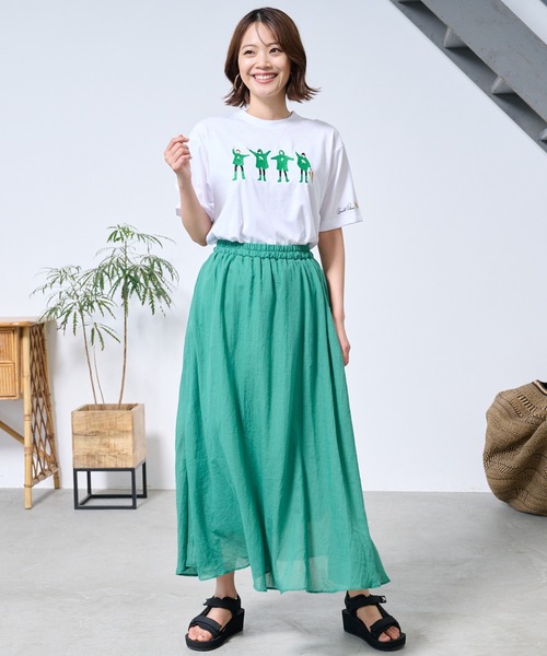 Arnold Palmer(アーノルドパーマー)の「シェア レイングラフィック Tシャツ(Tシャツ/カットソー・レディース・ホワイト/ライラック・M/S/LL/L/XS)」の6枚目の写真
