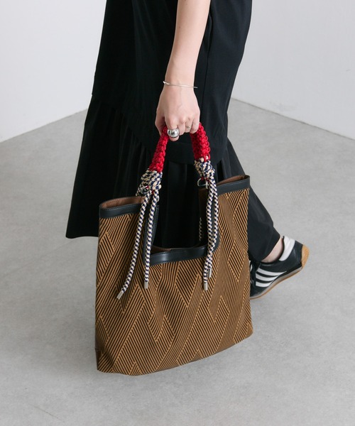 ear PAPILLONNER（イアパピヨネ）の「《A4サイズ対応》MTAミックストートバッグ（トートバッグ・レディース・グリーン系その他/ブラウン系その他・FREE）」の5枚目の写真