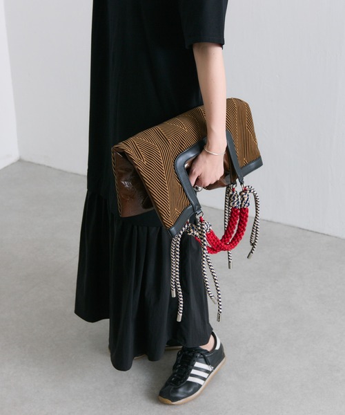 ear PAPILLONNER（イアパピヨネ）の「《A4サイズ対応》MTAミックストートバッグ（トートバッグ・レディース・グリーン系その他/ブラウン系その他・FREE）」の13枚目の写真