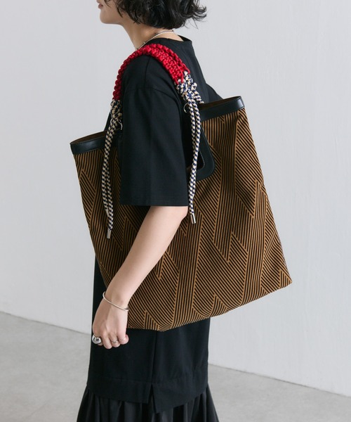 ear PAPILLONNER（イアパピヨネ）の「《A4サイズ対応》MTAミックストートバッグ（トートバッグ・レディース・グリーン系その他/ブラウン系その他・FREE）」の7枚目の写真