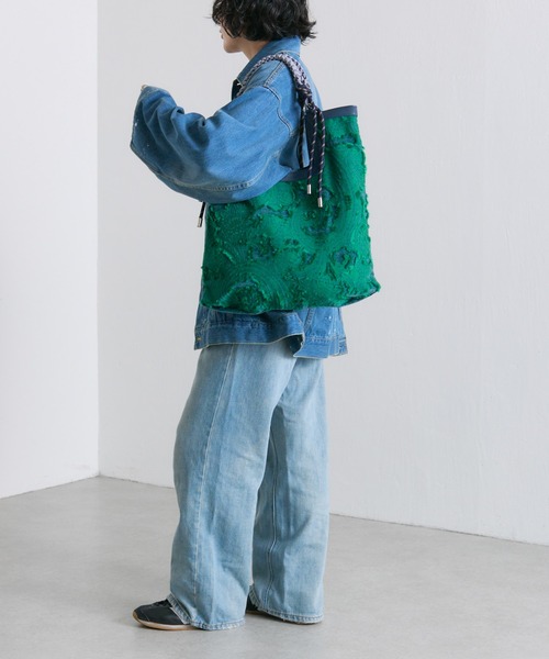 ear PAPILLONNER（イアパピヨネ）の「《A4サイズ対応》MTAミックストートバッグ（トートバッグ・レディース・グリーン系その他/ブラウン系その他・FREE）」の15枚目の写真