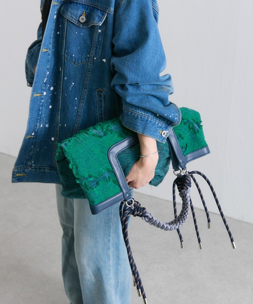 ear PAPILLONNER（イアパピヨネ）の「《A4サイズ対応》MTAミックストートバッグ（トートバッグ・レディース・グリーン系その他/ブラウン系その他・FREE）」の16枚目の写真