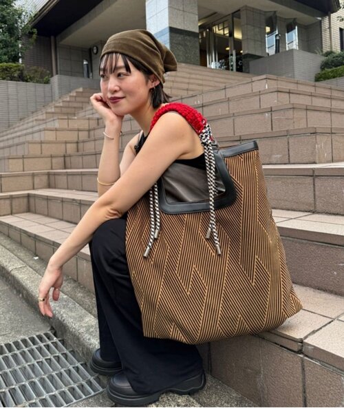 ear PAPILLONNER（イアパピヨネ）の「《A4サイズ対応》MTAミックストートバッグ（トートバッグ・レディース・グリーン系その他/ブラウン系その他・FREE）」の6枚目の写真