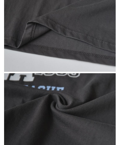 Re:EDIT（リエディ）の「綿天竺CaliforniaロゴＴシャツ（Tシャツ/カットソー・レディース・チャコール/ホワイト/ベージュ・FREE）」の5枚目の写真