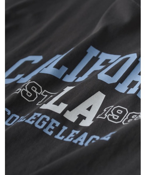 Re:EDIT（リエディ）の「綿天竺CaliforniaロゴＴシャツ（Tシャツ/カットソー・レディース・チャコール/ホワイト/ベージュ・FREE）」の4枚目の写真