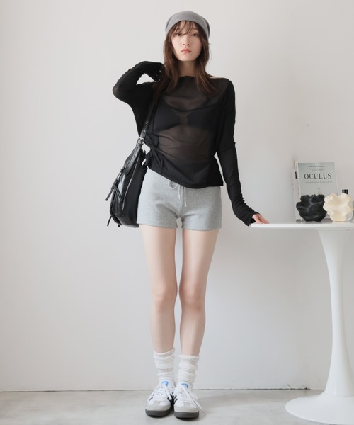 Ulysses(ユリシス)の「シアーバックデザインロングスリーブカットソー(Tシャツ/カットソー・レディース・ホワイト/ブラック/ブルー/グレー・F)」の8枚目の写真