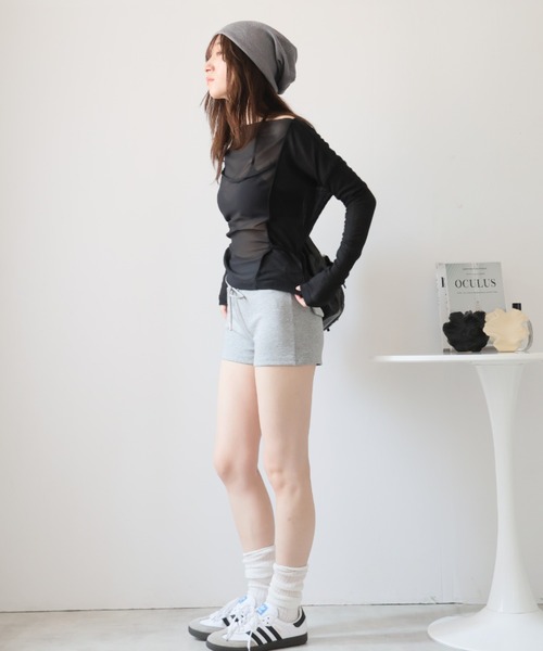 Ulysses(ユリシス)の「シアーバックデザインロングスリーブカットソー(Tシャツ/カットソー・レディース・ホワイト/ブラック/ブルー/グレー・F)」の13枚目の写真