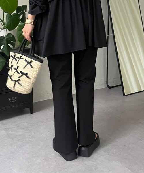 prose verse（プロズヴェール）の「【UVカット】水陸両用ストレッチスリットフレアパンツ（ラッシュガード・レディース・ブラック・PL/PM/LARGE/MEDIUM）」の10枚目の写真