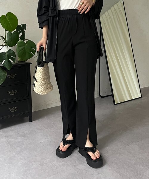 prose verse（プロズヴェール）の「【UVカット】水陸両用ストレッチスリットフレアパンツ（ラッシュガード・レディース・ブラック・PL/PM/LARGE/MEDIUM）」の12枚目の写真