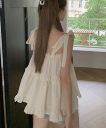 ショルダーリボンティアードチュニック