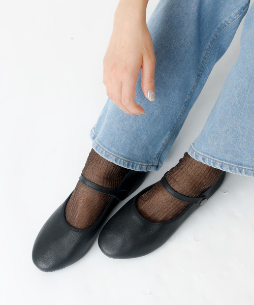 CROWN(クラウン)の「【CROWN / クラウン】STRAP COURT JAZZ / ストラップ フラットシューズ / レザー / 定番(バレエシューズ・レディース・ブラック・4/6/5/7)」の9枚目の写真