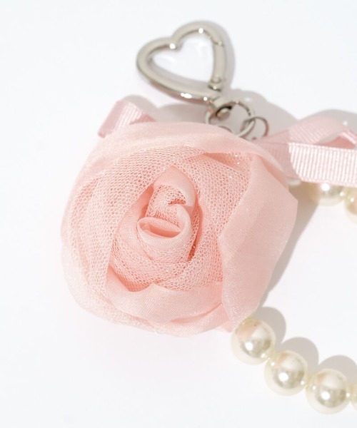 flower（フラワー）の「ローズチャーム（キーホルダー・レディース・アイボリー/ピンク・FREE）」の9枚目の写真