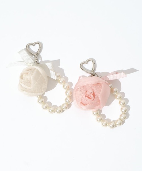 flower（フラワー）の「ローズチャーム（キーホルダー・レディース・アイボリー/ピンク・FREE）」の17枚目の写真