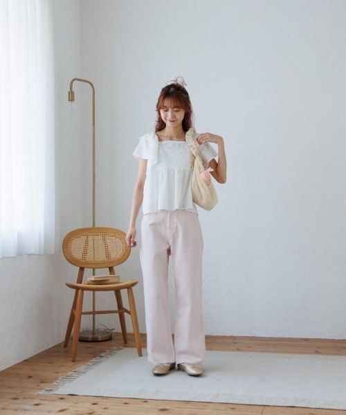 flower（フラワー）の「ローズチャーム（キーホルダー・レディース・アイボリー/ピンク・FREE）」の5枚目の写真