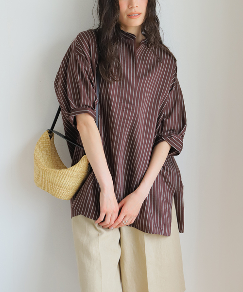 ジャーナルスタンダードレサージュ　シャツ　ブラウス　ストライプ journal standard L'essage（ジャーナルスタンダードレサージュ