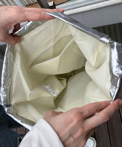 meJane（ミージェーン）の「ドローストリング シャーリングナップサック（バックパック/リュック・レディース・ブラック/シルバー・FREE）」の21枚目の写真