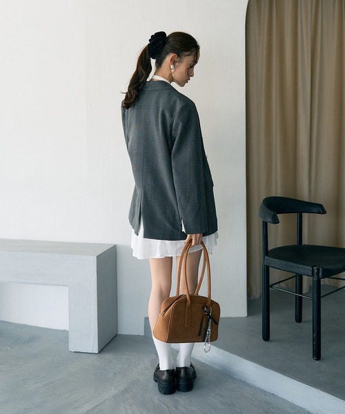 earth music&ecology（アースミュージックアンドエコロジー）の「【WEB限定カラー追加】テーラードジャケット（テーラードジャケット・レディース・その他9/ネイビー/チェック・M/L）」の8枚目の写真