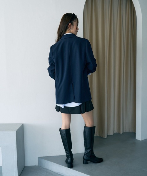 earth music&ecology（アースミュージックアンドエコロジー）の「【WEB限定カラー追加】テーラードジャケット（テーラードジャケット・レディース・その他9/ネイビー/チェック・M/L）」の19枚目の写真