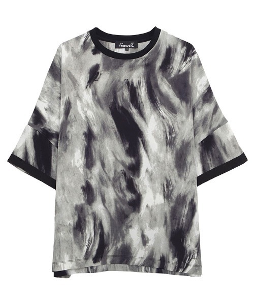 CavariA(キャバリア)の「『CavariA/キャバリア』アブストラクトドルマンTシャツ 半袖(Tシャツ/カットソー・メンズ・ブラウン/レッド/ブラック・L/M)」の10枚目の写真