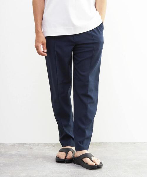 MEN'S MELROSE(メンズメルローズ)の「ウーリーDOTAIR クリースステッチテーパードパンツ | 2WAYストレッチ / 防シワ(その他パンツ・メンズ・ネイビー/チャコールグレー・2/3/4/5)」の2枚目の写真