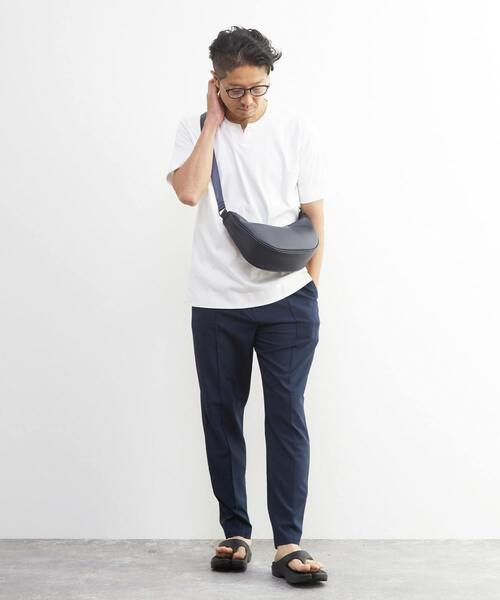 MEN'S MELROSE(メンズメルローズ)の「ウーリーDOTAIR クリースステッチテーパードパンツ | 2WAYストレッチ / 防シワ(その他パンツ・メンズ・ネイビー/チャコールグレー・2/3/4/5)」の13枚目の写真