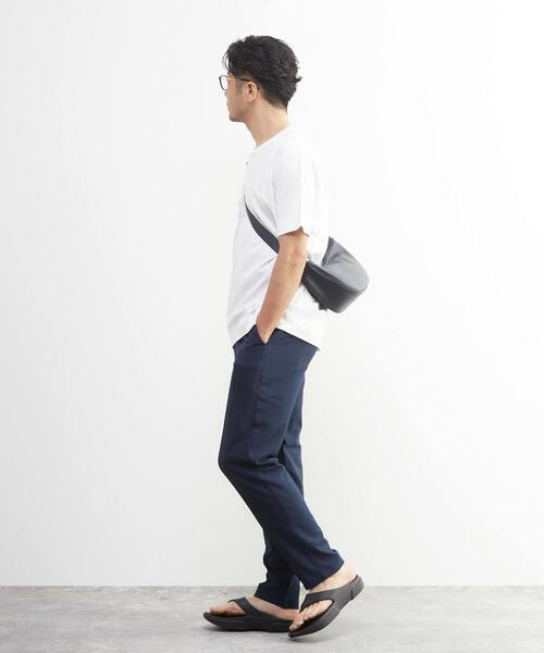 MEN'S MELROSE(メンズメルローズ)の「ウーリーDOTAIR クリースステッチテーパードパンツ | 2WAYストレッチ / 防シワ(その他パンツ・メンズ・ネイビー/チャコールグレー・2/3/4/5)」の14枚目の写真