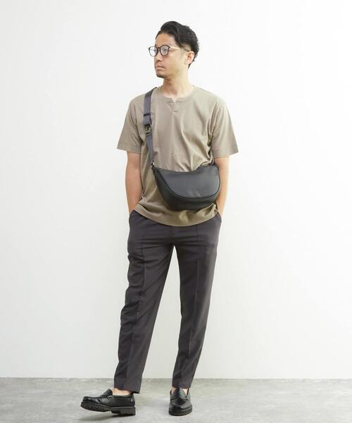 MEN'S MELROSE(メンズメルローズ)の「ウーリーDOTAIR クリースステッチテーパードパンツ | 2WAYストレッチ / 防シワ(その他パンツ・メンズ・ネイビー/チャコールグレー・2/3/4/5)」の18枚目の写真