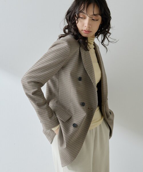 Whim Gazette ウィムガゼット テーラードジャケット チェック